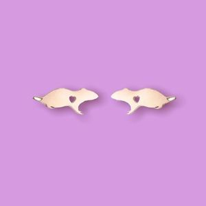 Rose Gold Mouse Earrings
